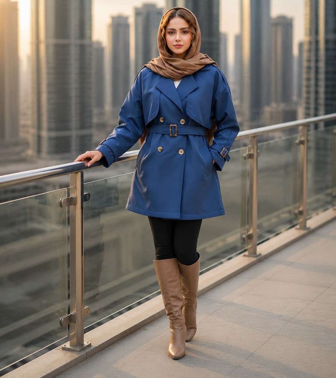 بارانی زنانه مدل پناه جنس سانتانا سایز ۴۸ تا ۵۲