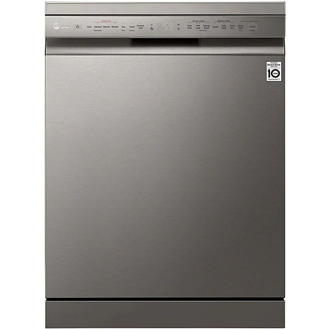 ماشین ظرفشویی ال جی مدل DFC425FW ظرفیت ۱۴ نفر رنگ نقره ای