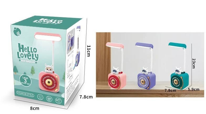 چراغ مطالعه فانتزی کرومی شارژی LED سبز