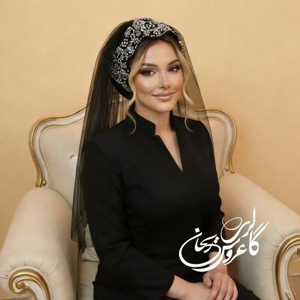 توربان حاشیه دانتل نقره ای