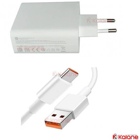 شارژر شیائومی مدل MDY-13-EE توان 33 وات دو پین همراه کابل Charger Xiaomi MDY-13-EE 33W Dual Pin With Cable