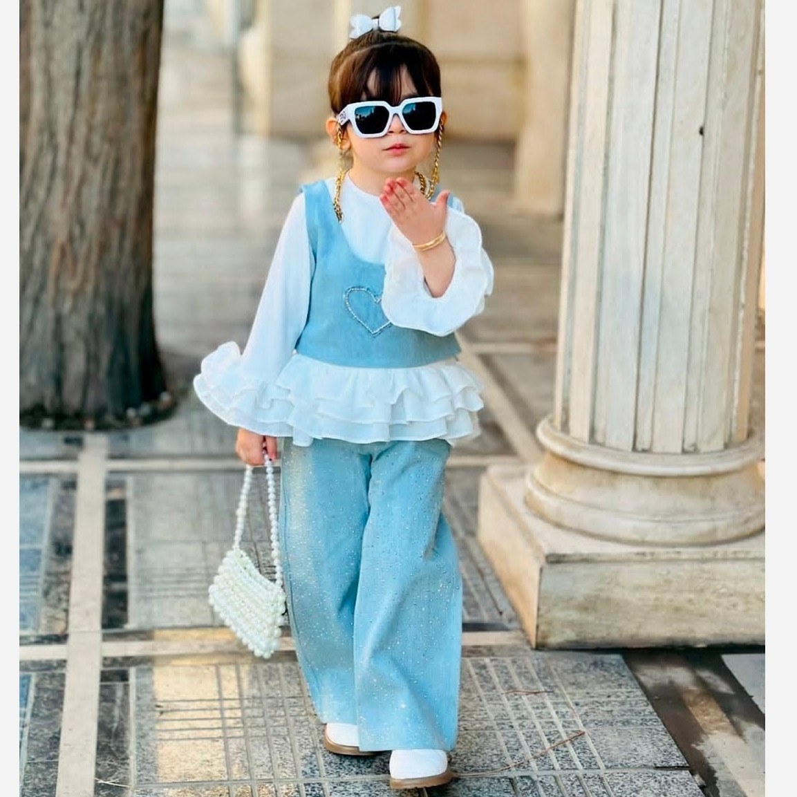 ست پوشاک دخترانه سایز ۱ تا ۱۰ سال