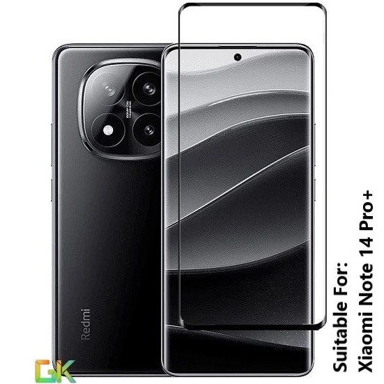 محافظ صفحه نمایش شیائومی مدل Redmi Note 14 Pro گلس خمیده فول چسب