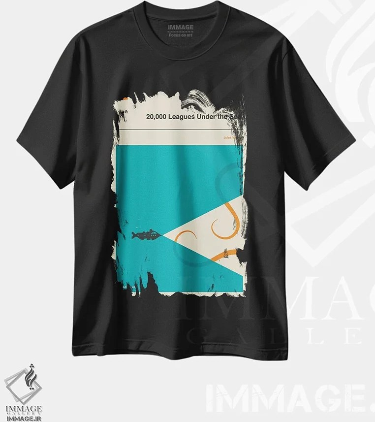 تیشرت طرح دار 000 Leagues Under The Sea" اثر جازبری بلو Graphic T-Shirt ""20,000 Leagues Under The Sea", 20" by Jazzberry Blue