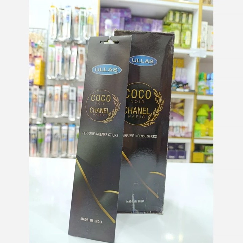 عود پاکتی رایحه کوکو نویر شنل(Coco Noir Chanel ) برند Ullas باکس 12 تایی