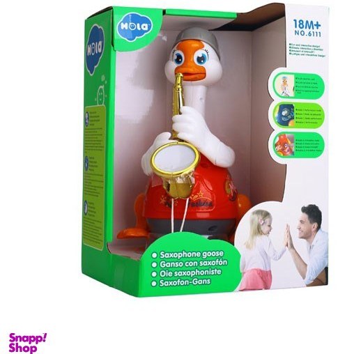 بازی آموزشی غاز ساکسیفون زن موزیکال هولا کد b6111 رنگ قرمز