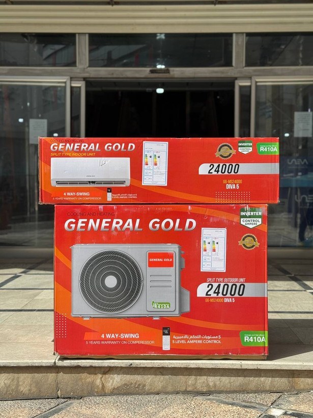 کولر گازی جنرال گلد مدل GG-MS24000 DIVA 5 ظرفیت ۲۴ هزار اینورتر سرد و گرم