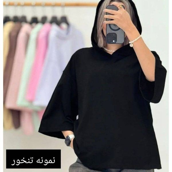 تی شرت باکسی کلاهدار
