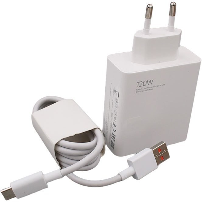 شارژر شیائومی مدل MDY-13-EE توان 120 وات دو پین همراه کابل Charger Xiaomi MDY-13-EE 120W Dual Pin With Cable